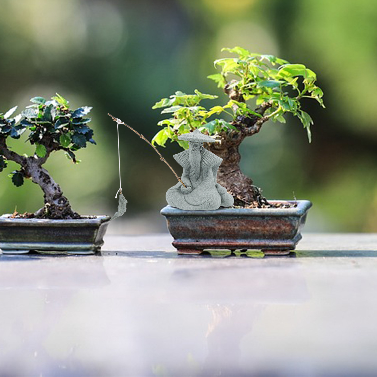 Mała figurka rybaka, wykonana  – Aquarium Decor recenzja i cena