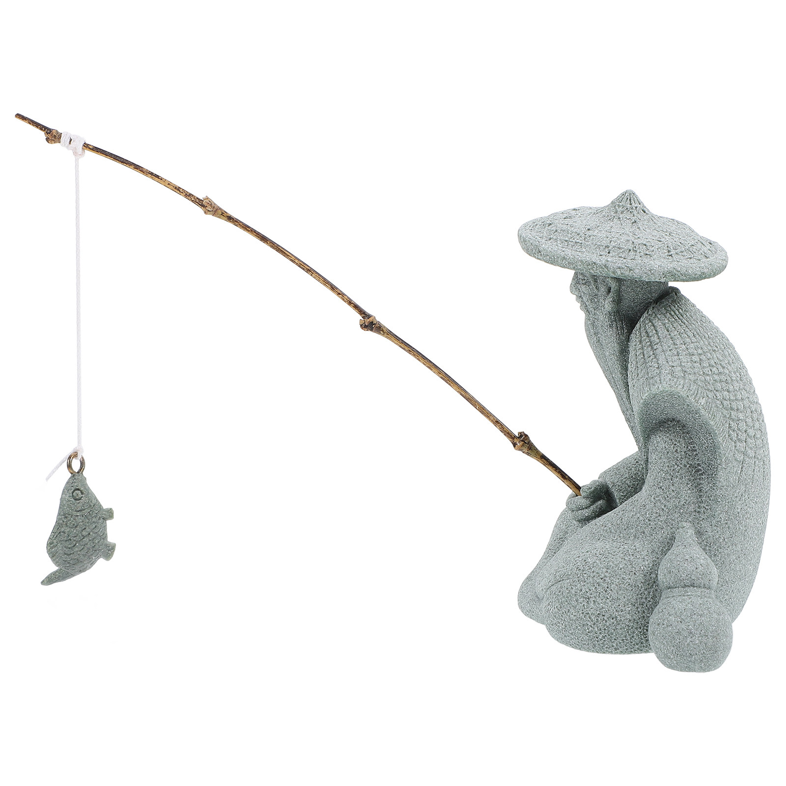 Mała figurka rybaka, wykonana  – Aquarium Decor recenzja i cena